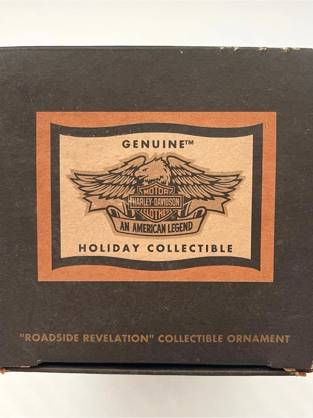 HARLEY DAVIDSON Roadside Revelation Glass Ball Christmas Ornament VINTAGE